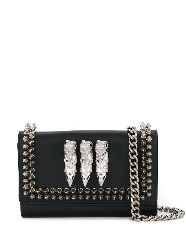 black embellished clutch