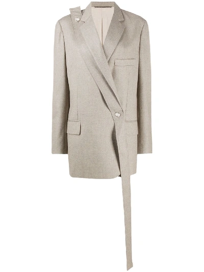 Shop Stella Mccartney Rylee Boxy-fit Blazer In Grey