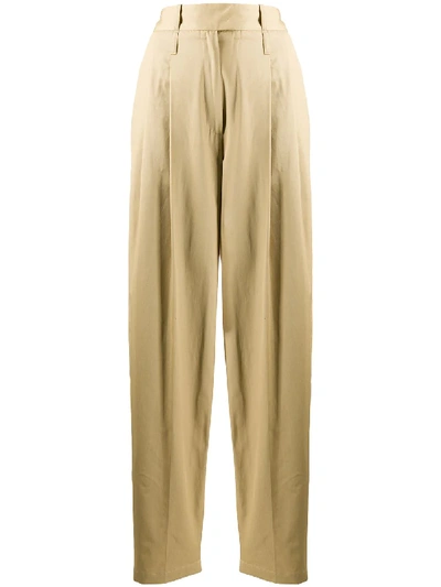 Shop Jejia High Waisted Trousers In Neutrals