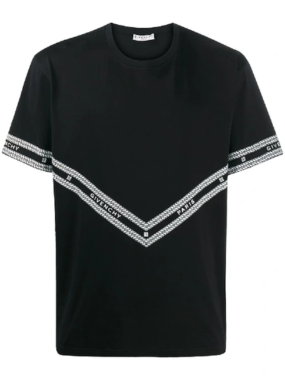 Shop Givenchy Chain Logo-print T-shirt In Black