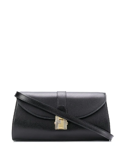 Shop Furla Leather Shoulder Bag In Black