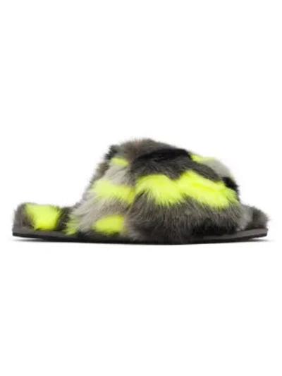 Shop Sorel Go Mail Run Faux Fur-lined Suede Slippers In Quarry