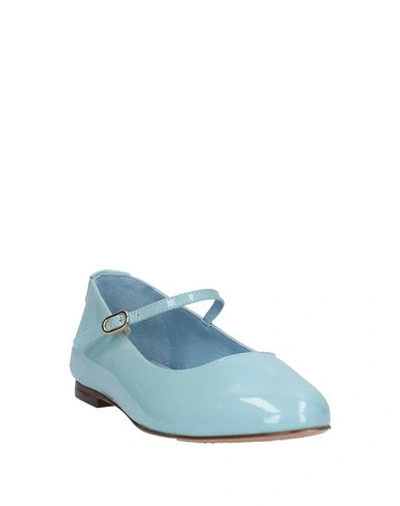 Shop Dolce & Gabbana Ballet Flats In Azure