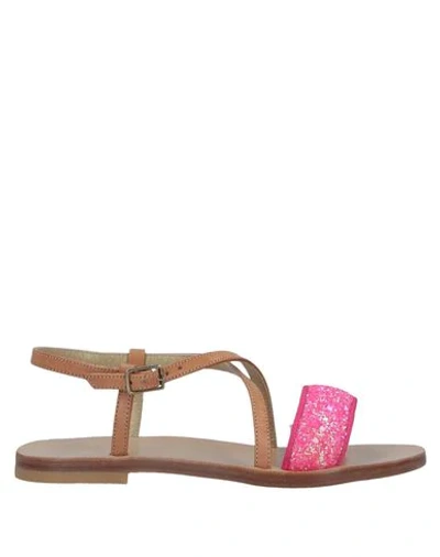 Shop Bonpoint Sandals In Fuchsia