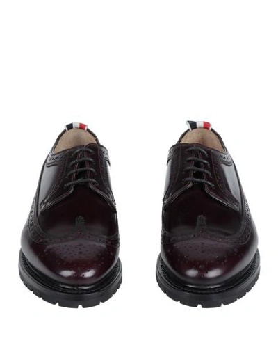 Shop Thom Browne Laced Shoes In Deep Purple