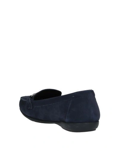 Shop Geox Loafers In Dark Blue