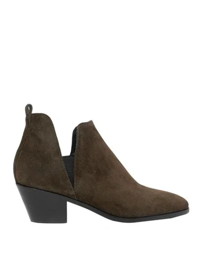Shop Sigerson Morrison Ankle Boots In Military Green