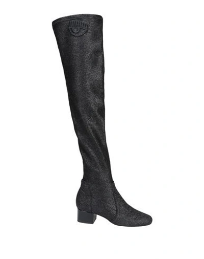 Shop Chiara Ferragni Knee Boots In Black