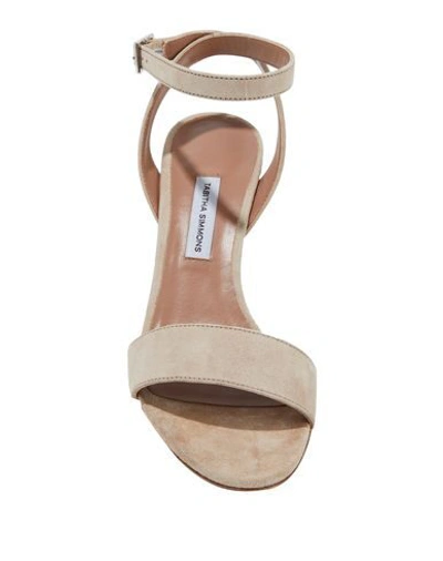 Shop Tabitha Simmons Sandals In Dove Grey