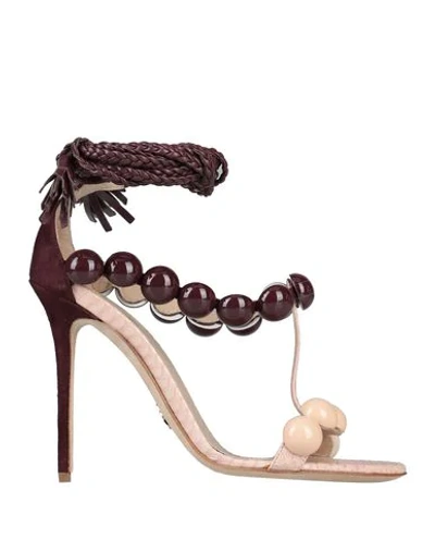 Shop Paula Cademartori Sandals In Light Pink