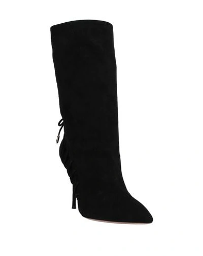 Shop Aquazzura Woman Ankle Boots Black Size 7.5 Soft Leather