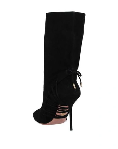 Shop Aquazzura Woman Ankle Boots Black Size 7.5 Soft Leather