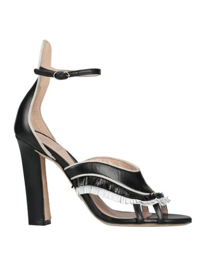 Shop Paula Cademartori Sandals In Black