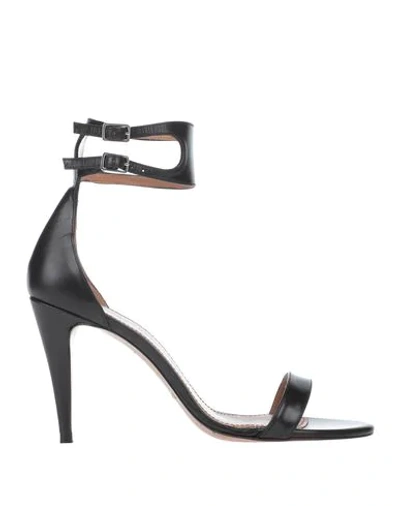 Shop Pura López Sandals In Black