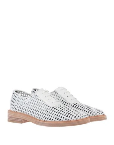 Shop Balenciaga Lace-up Shoes In White