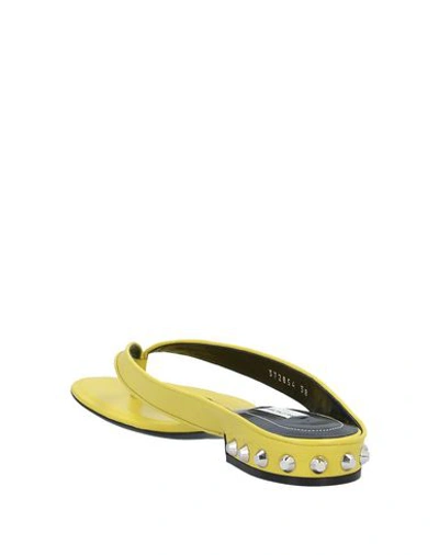 Shop Balenciaga Toe Strap Sandals In Yellow