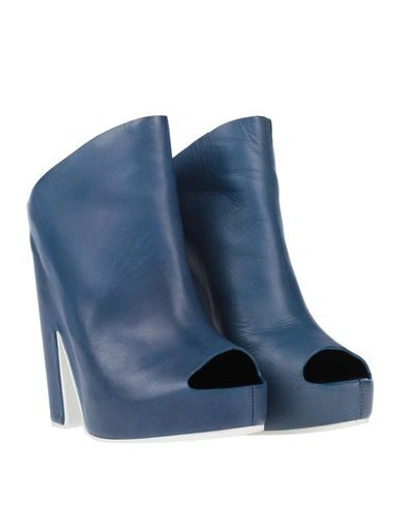 Shop Balenciaga Mules In Dark Blue