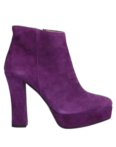 Shop Albano Ankle Boots In Purple