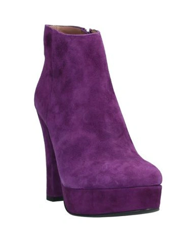 Shop Albano Ankle Boots In Purple