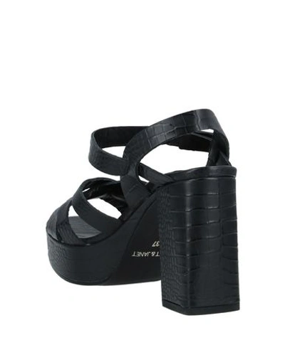 Shop Janet & Janet Woman Sandals Black Size 10 Soft Leather