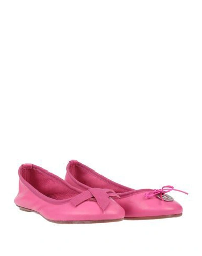 Shop Anna Baiguera Ballet Flats In Fuchsia