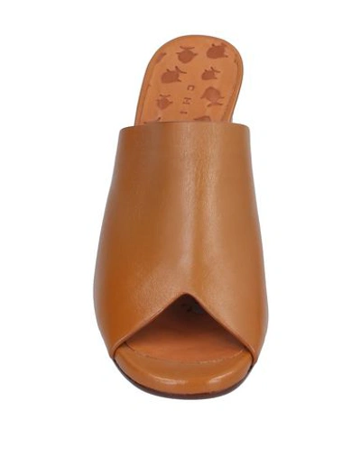 CHIE MIHARA CHIE MIHARA WOMAN SANDALS CAMEL SIZE 10 SOFT LEATHER 11936587XT 7