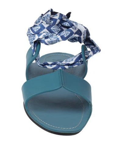 Shop Weekend Max Mara Sandals In Slate Blue