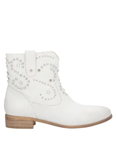 Shop Bruno Premi Ankle Boots In Light Grey