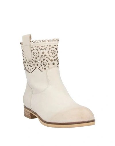 Shop Bruno Premi Ankle Boots In Ivory