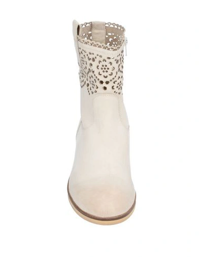 Shop Bruno Premi Ankle Boots In Ivory