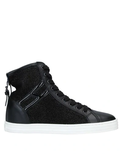 Shop Hogan Rebel Woman Sneakers Black Size 6.5 Soft Leather