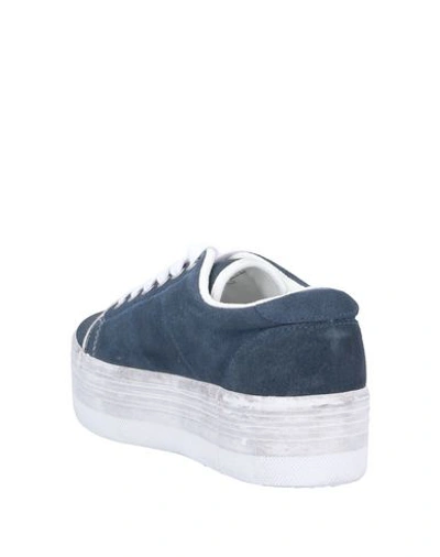 Shop Jc Play By Jeffrey Campbell Woman Sneakers Midnight Blue Size 9 Soft Leather In Dark Blue