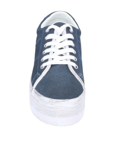 Shop Jc Play By Jeffrey Campbell Woman Sneakers Midnight Blue Size 9 Soft Leather In Dark Blue