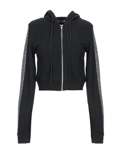 Shop Danielle Guizio Hooded Sweatshirt In Black