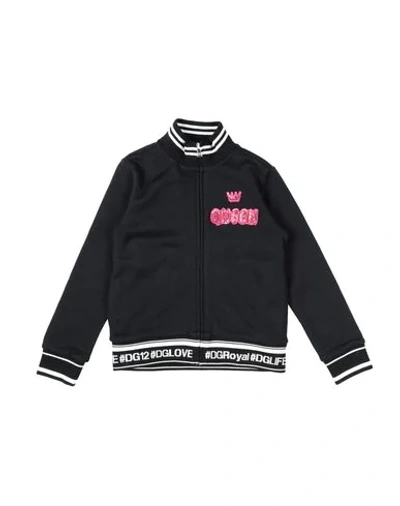 Shop Dolce & Gabbana Toddler Girl Sweatshirt Black Size 6 Cotton, Polyester, Viscose
