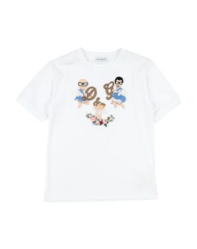 Shop Dolce & Gabbana Toddler Girl T-shirt White Size 7 Cotton, Polyester, Viscose, Silk