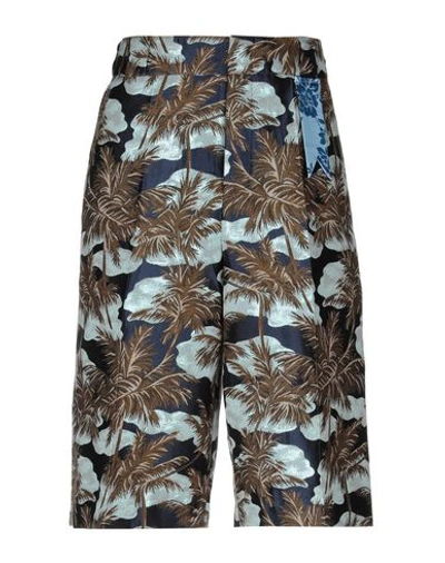 Shop The Gigi Woman Shorts & Bermuda Shorts Midnight Blue Size 6 Polyester, Acetate, Cotton