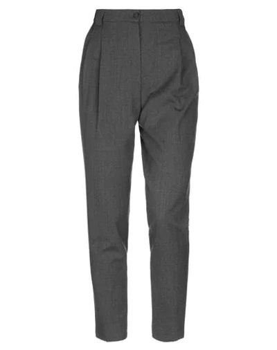 Shop Via Masini 80 Casual Pants In Steel Grey