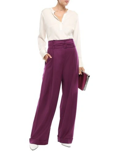 Shop Anna October Casual Pants In Purple