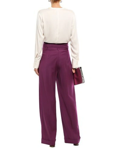 Shop Anna October Casual Pants In Purple