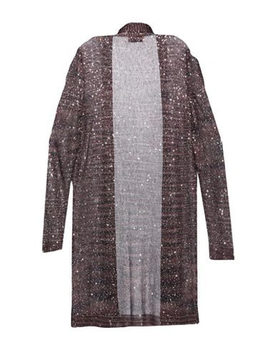 Shop Missoni Woman Cardigan Cocoa Size 10 Viscose, Polyester In Brown