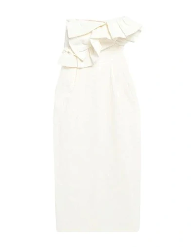 Shop Anna October 3/4 Length Dresses In White