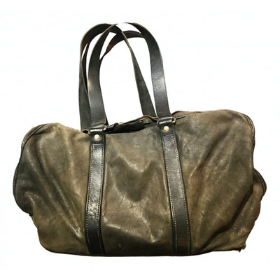 Pre-owned Guidi Leather Weekend Bag In Anthracite