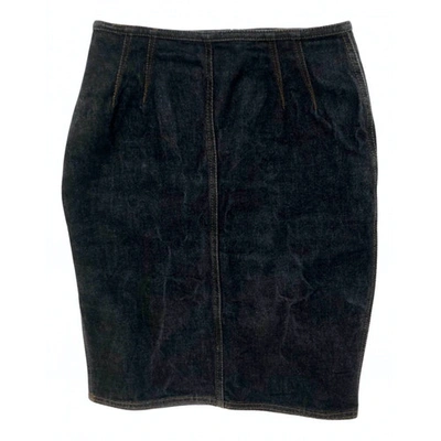 Pre-owned Jean Paul Gaultier Anthracite Denim - Jeans Skirt