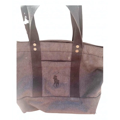 Pre-owned Polo Ralph Lauren Cloth Tote In Black