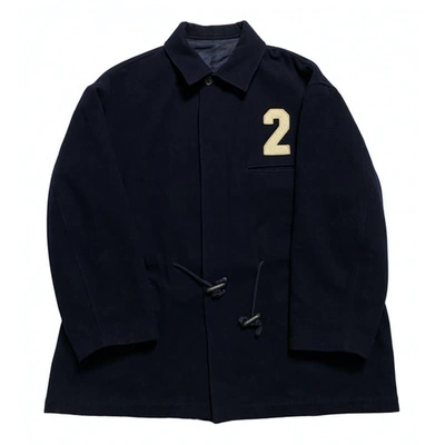 Pre-owned Yohji Yamamoto Navy Wool Coat