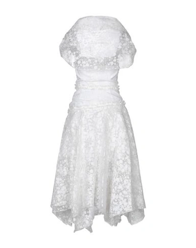 Shop Rosie Assoulin Knee-length Dresses In White