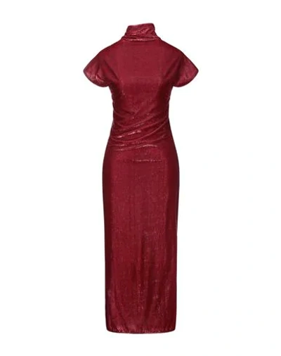 Shop Paula Knorr Midi Dresses In Maroon