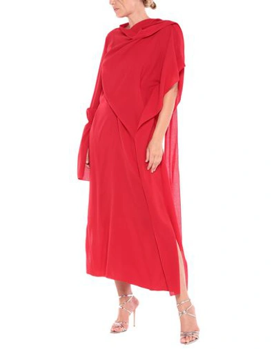 Shop Roland Mouret Midi Dress In Red