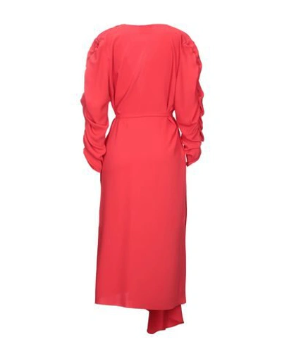 Shop A.w.a.k.e. 3/4 Length Dresses In Red